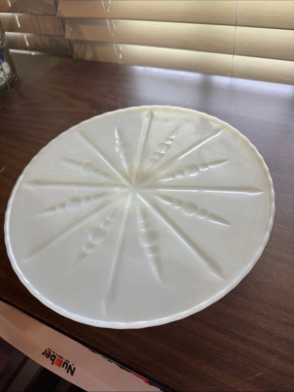 1950’s Anchor Hocking Milk Glass Cake Stand Plate
